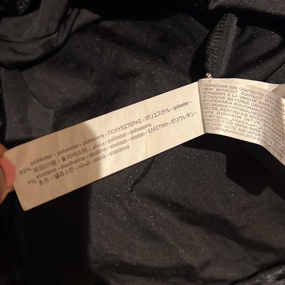 Zara black crushed  Velvet hooded sweatshirt Sz M - Picture 9 of 13